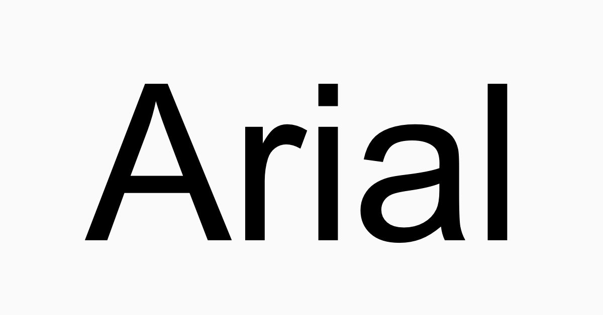 Arial - best font for resume